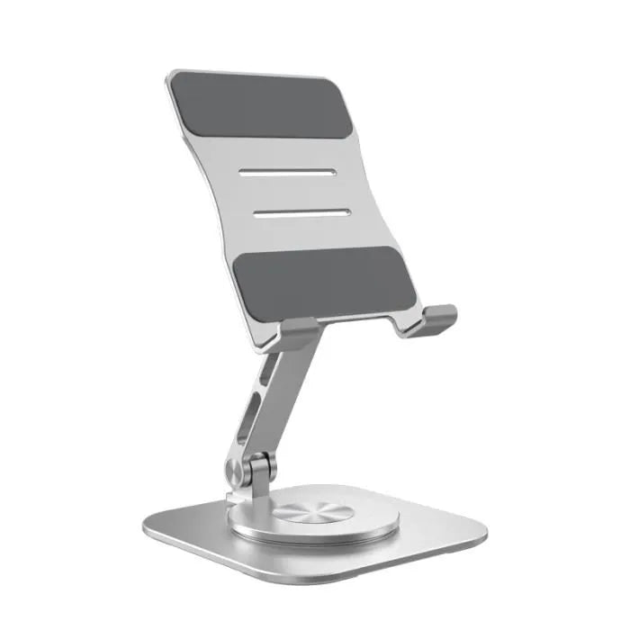 Support de téléphone portable universel en aluminium, rotation à 360 °, support rapide, pliable, conception à double arbre, stable, anti-chute, tout métal