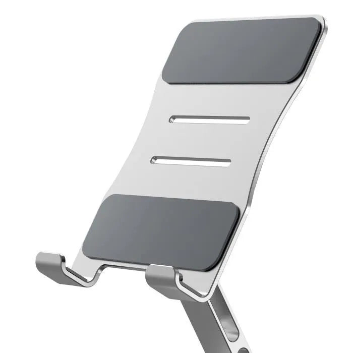 Support de téléphone portable universel en aluminium, rotation à 360 °, support rapide, pliable, conception à double arbre, stable, anti-chute, tout métal