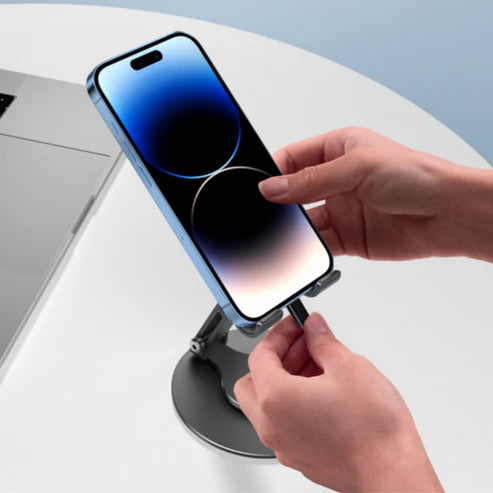 SUPPORT PLIABLE ROTATIF À 360° POUR TÉLÉPHONE PORTABLE ET TABLETTE